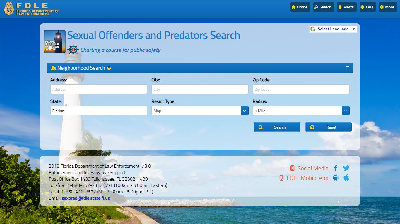 FDLE - Sexual Offender and Predator System